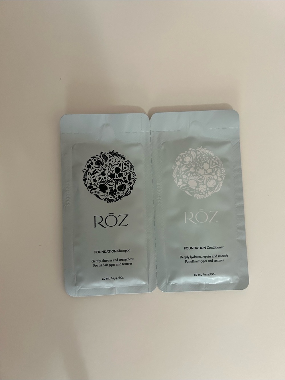 ROZ Foundation Shampoo & Conditioner Sachets - .34 Oz each